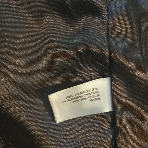 Old Navy Gray Wool Blend Peacoat With Ruffle Collar Small - Picture 5 of 7